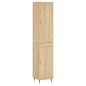 vidaXL Aparador de madera contrachapada roble Sonoma 34,5x34x180 cm vidaXL Aparador de madera contrachapada roble Sonoma 34,5x34x180 cm