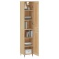 vidaXL Aparador de madera contrachapada roble Sonoma 34,5x34x180 cm vidaXL Aparador de madera contrachapada roble Sonoma 34,5x34x180 cm
