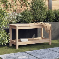 vidaXL Banco de jardín madera maciza de pino 82,5x35x45 cm