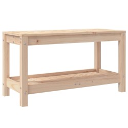 vidaXL Banco de jardín madera maciza de pino 82,5x35x45 cm