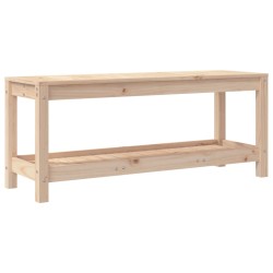 vidaXL Banco de jardín de madera maciza de pino 108x35x45 cm