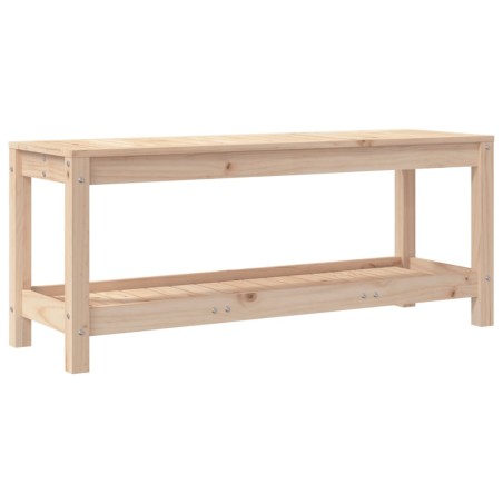 vidaXL Banco de jardín de madera maciza de pino 108x35x45 cm