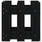 vidaXL Jardinera diseño de valla madera maciza pino negra 30x30x30 cm vidaXL Jardinera diseño de valla madera maciza pino negra 30x30x30 cm