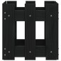 vidaXL Jardinera diseño de valla madera maciza pino negra 30x30x30 cm vidaXL Jardinera diseño de valla madera maciza pino negra 30x30x30 cm