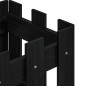 vidaXL Jardinera diseño de valla madera maciza pino negra 30x30x30 cm vidaXL Jardinera diseño de valla madera maciza pino negra 30x30x30 cm