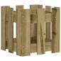 vidaXL Jardinera diseño de valla madera de pino impregnada 30x30x30 cm vidaXL Jardinera diseño de valla madera de pino impregnada 30x30x30 cm