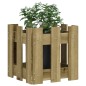 vidaXL Jardinera diseño de valla madera de pino impregnada 30x30x30 cm vidaXL Jardinera diseño de valla madera de pino impregnada 30x30x30 cm