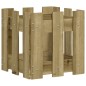 vidaXL Jardinera diseño de valla madera de pino impregnada 30x30x30 cm vidaXL Jardinera diseño de valla madera de pino impregnada 30x30x30 cm