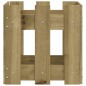 vidaXL Jardinera diseño de valla madera de pino impregnada 30x30x30 cm vidaXL Jardinera diseño de valla madera de pino impregnada 30x30x30 cm