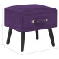 vidaXL Mesita de noche morado oscuro 40x35x40 cm terciopelo vidaXL Mesita de noche morado oscuro 40x35x40 cm terciopelo
