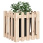 vidaXL Jardinera con diseño de valla madera maciza de pino 50x50x50 cm vidaXL Jardinera con diseño de valla madera maciza de pino 50x50x50 cm