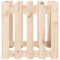 vidaXL Jardinera con diseño de valla madera maciza de pino 50x50x50 cm vidaXL Jardinera con diseño de valla madera maciza de pino 50x50x50 cm
