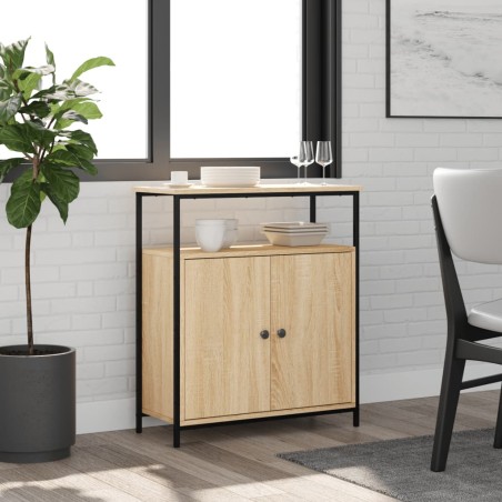 vidaXL Aparador de madera de ingeniería roble Sonoma 70x30x80 cm