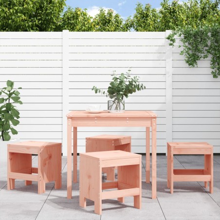 vidaXL Juego de comedor para jardín 5 pzas madera maciza Douglas
