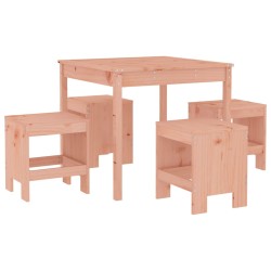 vidaXL Juego de comedor para jardín 5 pzas madera maciza Douglas