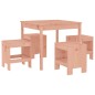 vidaXL Juego de comedor para jardín 5 pzas madera maciza Douglas