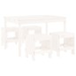 vidaXL Juego de comedor de jardín 5 piezas madera maciza pino blanco vidaXL Juego de comedor de jardín 5 piezas madera maciza pino blanco