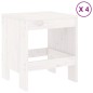 vidaXL Juego de comedor de jardín 5 piezas madera maciza pino blanco vidaXL Juego de comedor de jardín 5 piezas madera maciza pino blanco