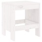 vidaXL Juego de comedor de jardín 5 piezas madera maciza pino blanco vidaXL Juego de comedor de jardín 5 piezas madera maciza pino blanco