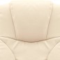 vidaXL Silla de oficina de cuero auténtico color crema vidaXL Silla de oficina de cuero auténtico color crema