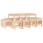 vidaXL Juego de muebles de jardín 13 piezas madera maciza de pino vidaXL Juego de muebles de jardín 13 piezas madera maciza de pino