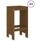 vidaXL Mesa y taburetes altos de jardín 5 pzas madera pino marrón miel vidaXL Mesa y taburetes altos de jardín 5 pzas madera pino marrón miel