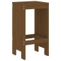 vidaXL Mesa y taburetes altos de jardín 5 pzas madera pino marrón miel vidaXL Mesa y taburetes altos de jardín 5 pzas madera pino marrón miel