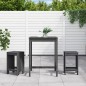 vidaXL Set de mesa y taburetes altos jardín 3 piezas madera pino gris vidaXL Set de mesa y taburetes altos jardín 3 piezas madera pino gris