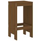 vidaXL Mesa y taburetes altos de jardín 7 pzas madera pino marrón miel vidaXL Mesa y taburetes altos de jardín 7 pzas madera pino marrón miel