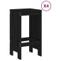 vidaXL Set de mesa y taburetes altos jardín 5 piezas madera pino negro vidaXL Set de mesa y taburetes altos jardín 5 piezas madera pino negro