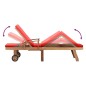 vidaXL Tumbona con cojín madera maciza de teca rojo vidaXL Tumbona con cojín madera maciza de teca rojo