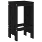 vidaXL Set de mesa y taburetes altos jardín 5 piezas madera pino negro vidaXL Set de mesa y taburetes altos jardín 5 piezas madera pino negro