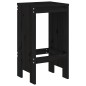 vidaXL Mesa y taburetes altos jardín 9 pzas madera maciza pino negro vidaXL Mesa y taburetes altos jardín 9 pzas madera maciza pino negro