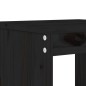 vidaXL Mesa y taburetes altos jardín 9 pzas madera maciza pino negro vidaXL Mesa y taburetes altos jardín 9 pzas madera maciza pino negro