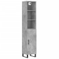 vidaXL Aparador de madera contrachapada gris hormigón 34,5x34x180 cm vidaXL Aparador de madera contrachapada gris hormigón 34,5x34x180 cm