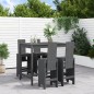 vidaXL Set de mesa y taburetes altos jardín 5 piezas madera pino gris vidaXL Set de mesa y taburetes altos jardín 5 piezas madera pino gris