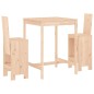 vidaXL Set de mesa y taburetes altos 3 piezas madera maciza de pino vidaXL Set de mesa y taburetes altos 3 piezas madera maciza de pino