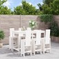 vidaXL Set de mesa y taburetes altos jardín 7 pzas madera pino blanco vidaXL Set de mesa y taburetes altos jardín 7 pzas madera pino blanco