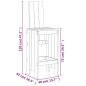 vidaXL Set de mesa y taburetes altos jardín 7 pzas madera pino blanco vidaXL Set de mesa y taburetes altos jardín 7 pzas madera pino blanco