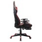 vidaXL Silla de gaming con reposapiés cuero sintético negro y rojo vidaXL Silla de gaming con reposapiés cuero sintético negro y rojo