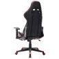 vidaXL Silla de gaming con reposapiés cuero sintético negro y rojo vidaXL Silla de gaming con reposapiés cuero sintético negro y rojo