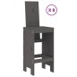 vidaXL Mesa y taburetes altos jardín 9 pzas madera maciza de pino gris vidaXL Mesa y taburetes altos jardín 9 pzas madera maciza de pino gris