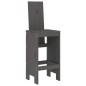 vidaXL Mesa y taburetes altos jardín 9 pzas madera maciza de pino gris vidaXL Mesa y taburetes altos jardín 9 pzas madera maciza de pino gris