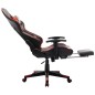 vidaXL Silla de gaming con reposapiés cuero sintético negro y rojo vidaXL Silla de gaming con reposapiés cuero sintético negro y rojo