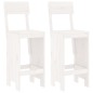 vidaXL Set de mesa y taburetes altos jardín 3 pzas madera pino blanco vidaXL Set de mesa y taburetes altos jardín 3 pzas madera pino blanco