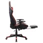 vidaXL Silla de gaming con reposapiés cuero sintético negro y rojo vidaXL Silla de gaming con reposapiés cuero sintético negro y rojo