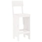 vidaXL Set de mesa y taburetes altos jardín 3 pzas madera pino blanco vidaXL Set de mesa y taburetes altos jardín 3 pzas madera pino blanco