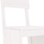vidaXL Set de mesa y taburetes altos jardín 3 pzas madera pino blanco vidaXL Set de mesa y taburetes altos jardín 3 pzas madera pino blanco