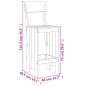 vidaXL Set de mesa y taburetes altos jardín 3 pzas madera pino blanco vidaXL Set de mesa y taburetes altos jardín 3 pzas madera pino blanco