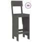 vidaXL Mesa y taburetes altos jardín 9 pzas madera maciza de pino gris vidaXL Mesa y taburetes altos jardín 9 pzas madera maciza de pino gris